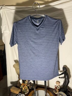 Hart Schaffner Marx Blue Short Sleeve V-Neck Tee